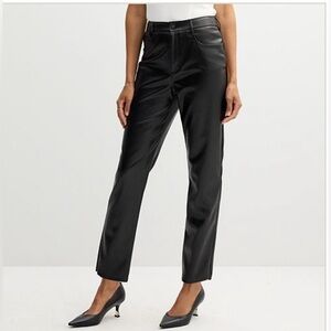 NEW…Nine West Five Pocket Straight Pleather Pants